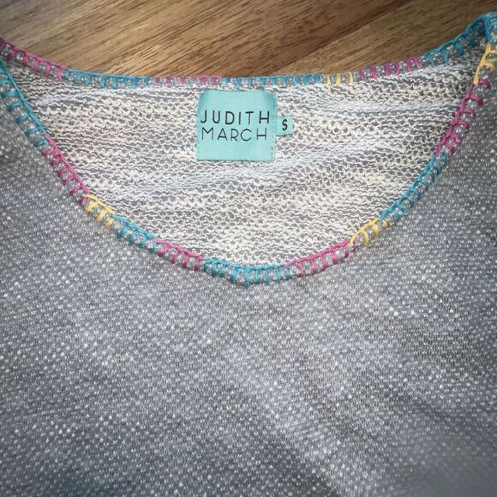 Woman's‎ Judith March Pullover Top Birds Embroidered Small Beachy - Picture 7 of 15